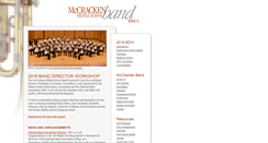 Desktop Screenshot of mccrackenband.com